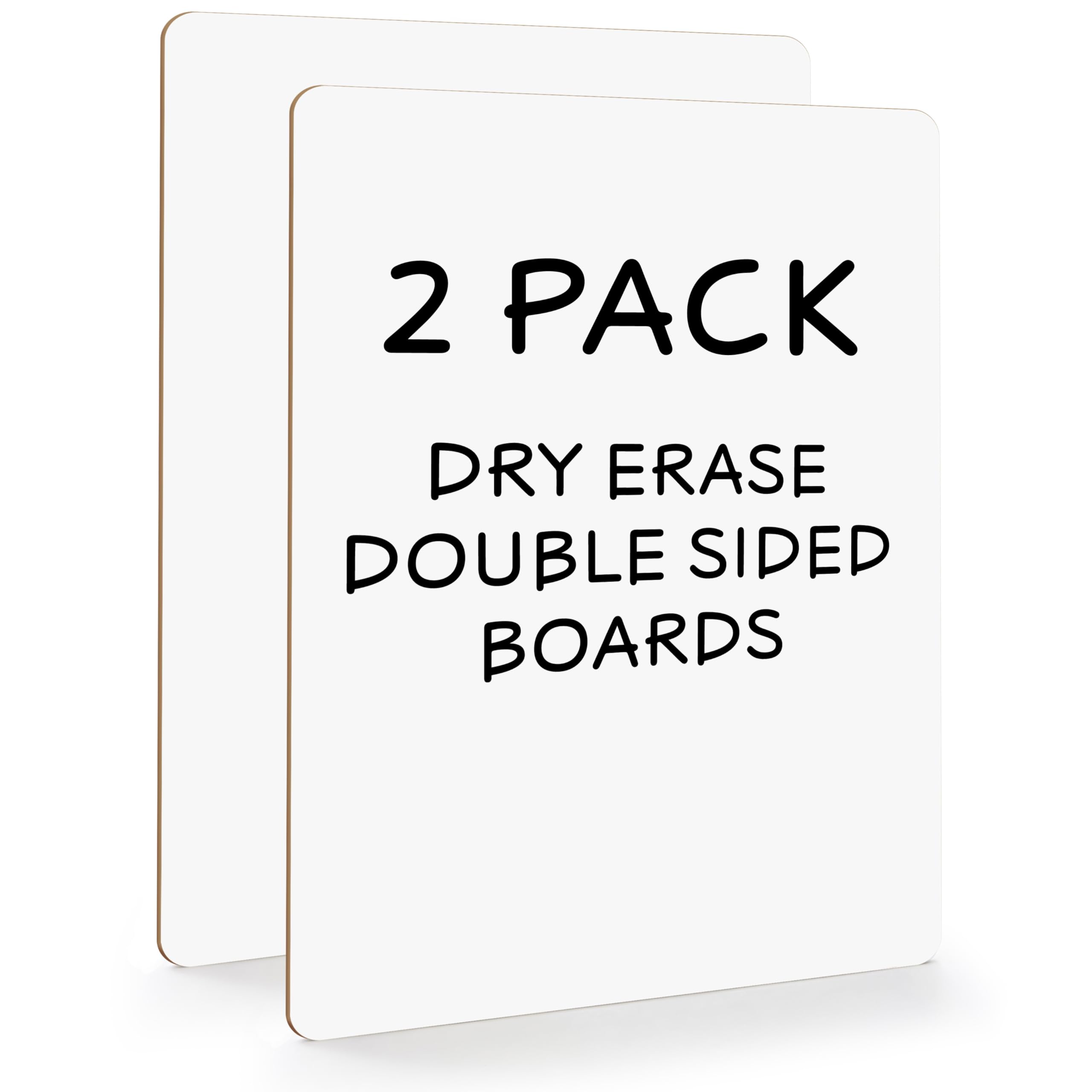 Scribbledo 2 Pack 9x12 Inch Small White Board and Mini Dry Erase Board Handheld Whiteboards for Students, Home, Office, and Kitchen Use, Dry Erase Boards