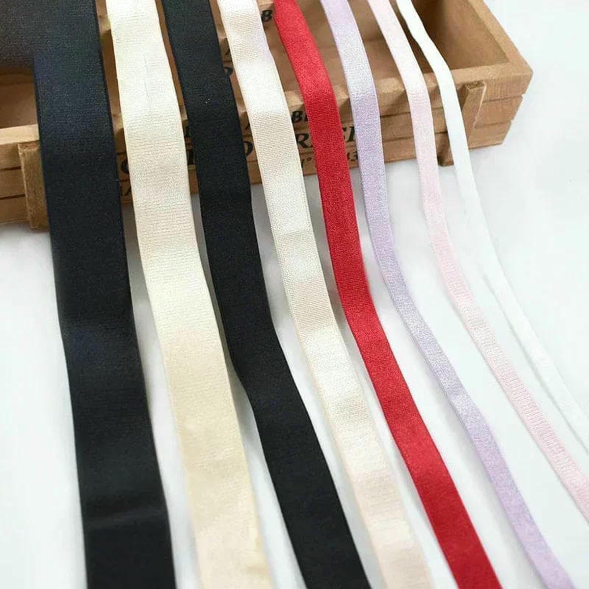 Elastyczna taśma nylonowa, Nylon Elastic Bands For Sewing Bra Strap Multicolor 6-25mm 10/20M(Red 20mm,20Meters)