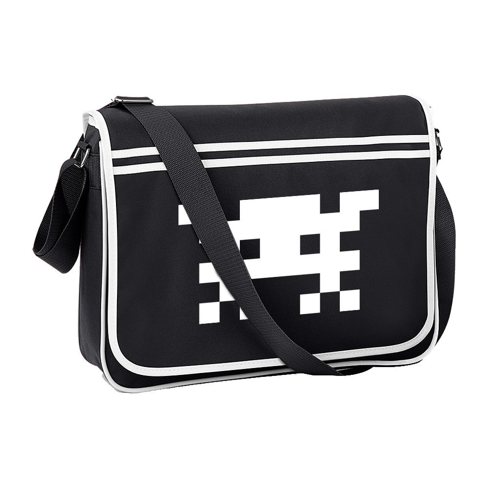 SPACE ARCADE INVADER- Retro 1980s Gamer Messenger Men's Shoulder Bag