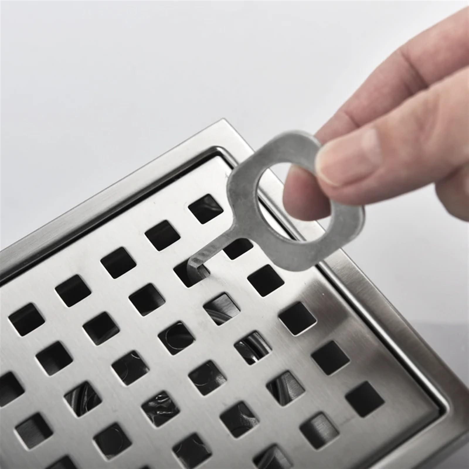 Tapa Desague Ducha Drenaje de Piso antiolor de Acero Inoxidable Baño Inodoro Cocina Balcón(Silver 04,11x11)