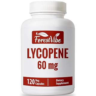 Lycopene Supplement for Men 60mg, Natural Carotenoid Complex from Tomato Extract Powder, 120 Vegan Capsules, 4 Month Supply, Non-GMO and Gluten Free Lycopene for Men & Women - Amazon product rated Grade A