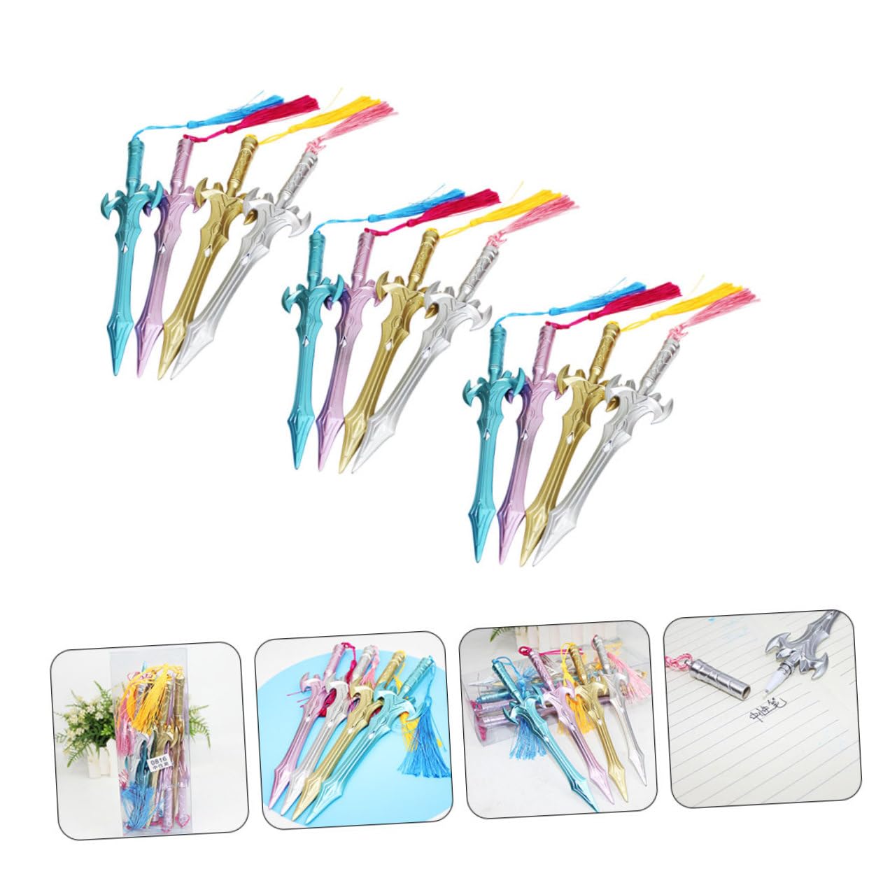 OSALADI 4 Ensembles Lot De 4 Stylos Gel Pour Dessin Écriture Bureau École Étudiant Signature Anciennes Dessin Animé 12 pièces * 4