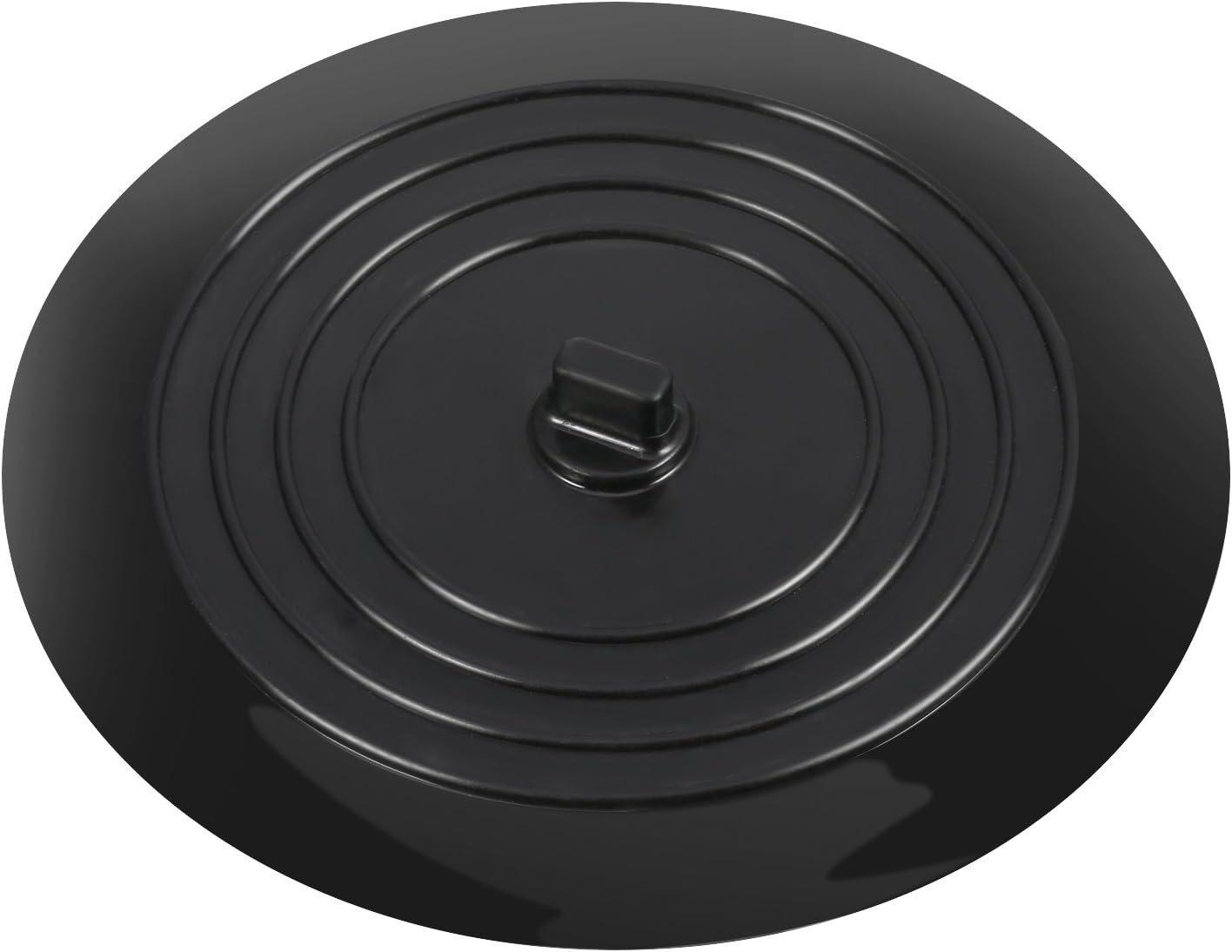 Mudder 6 Inches Silicone Tub Stopper Drain Plug for Kitchens, Bathrooms and Laundries (Black, 1)
