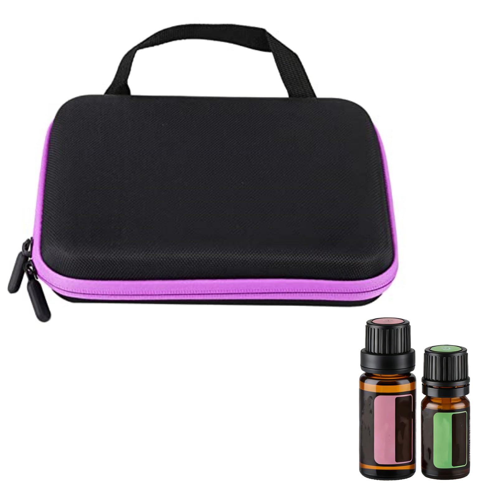 Jerliflyer Essential Oil Storage Bag, 63 Slots Portable Aromatherapy Essential Oil Storage Bag Case Collision Proof 16mm Aperture No Leakage Oil