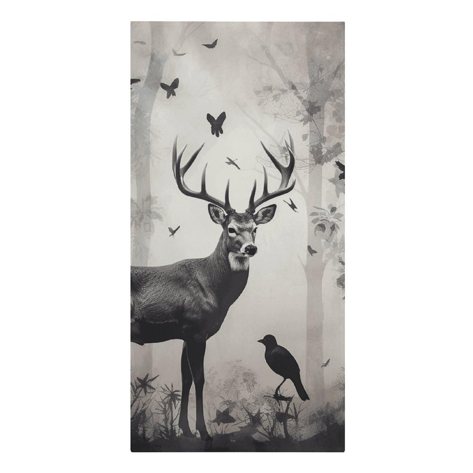 QMNLKH Hunting Silhouette of Deer Beach Towel for Women, Large Microfiber Pool Towel for Men, Absorbent Swim Towels for Home, Lightweight Bath Towels for Camping, Yoga, 30.3"x61.4"