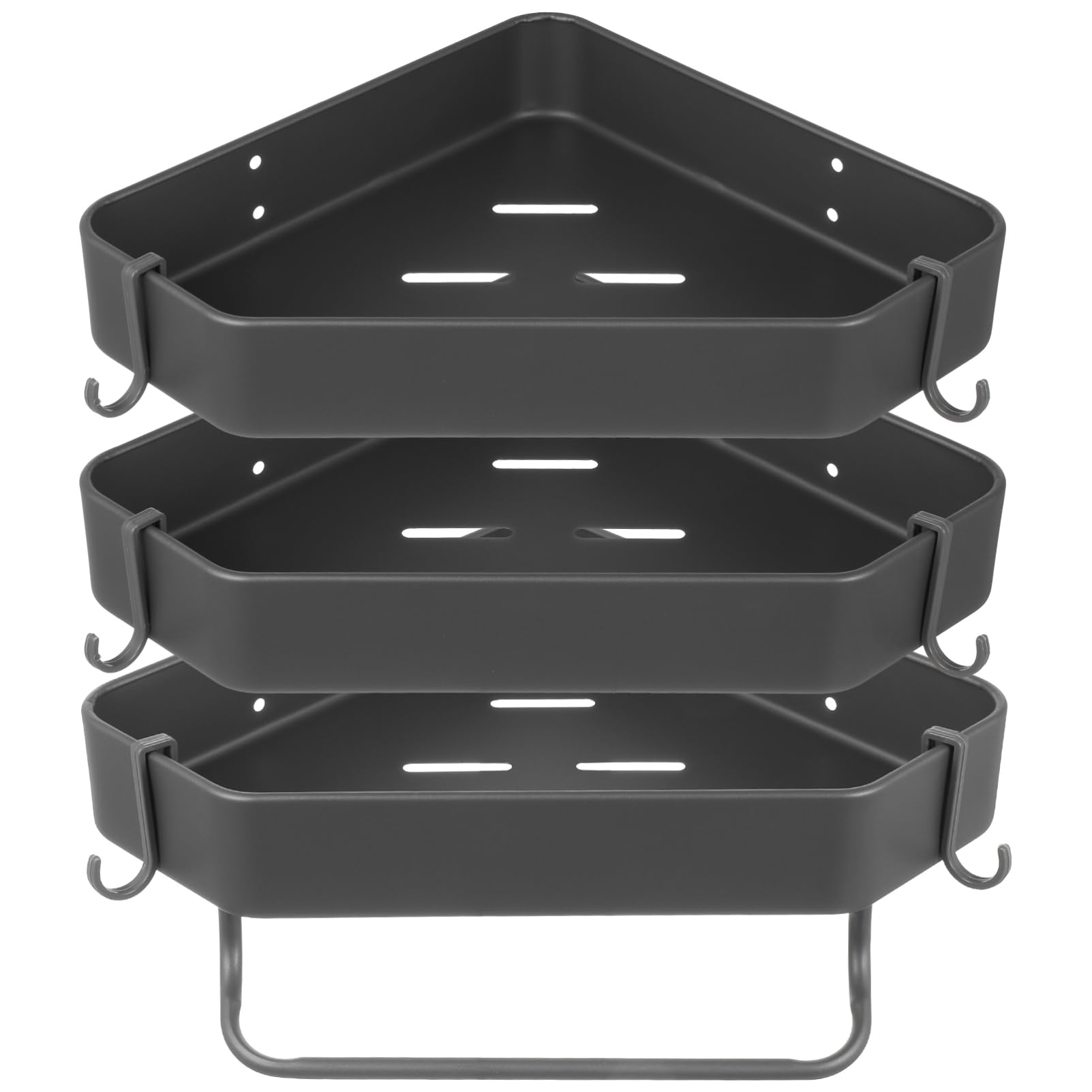 Alipis Estante de Esquina Triangular para Baño sin Taladro 1 Juego