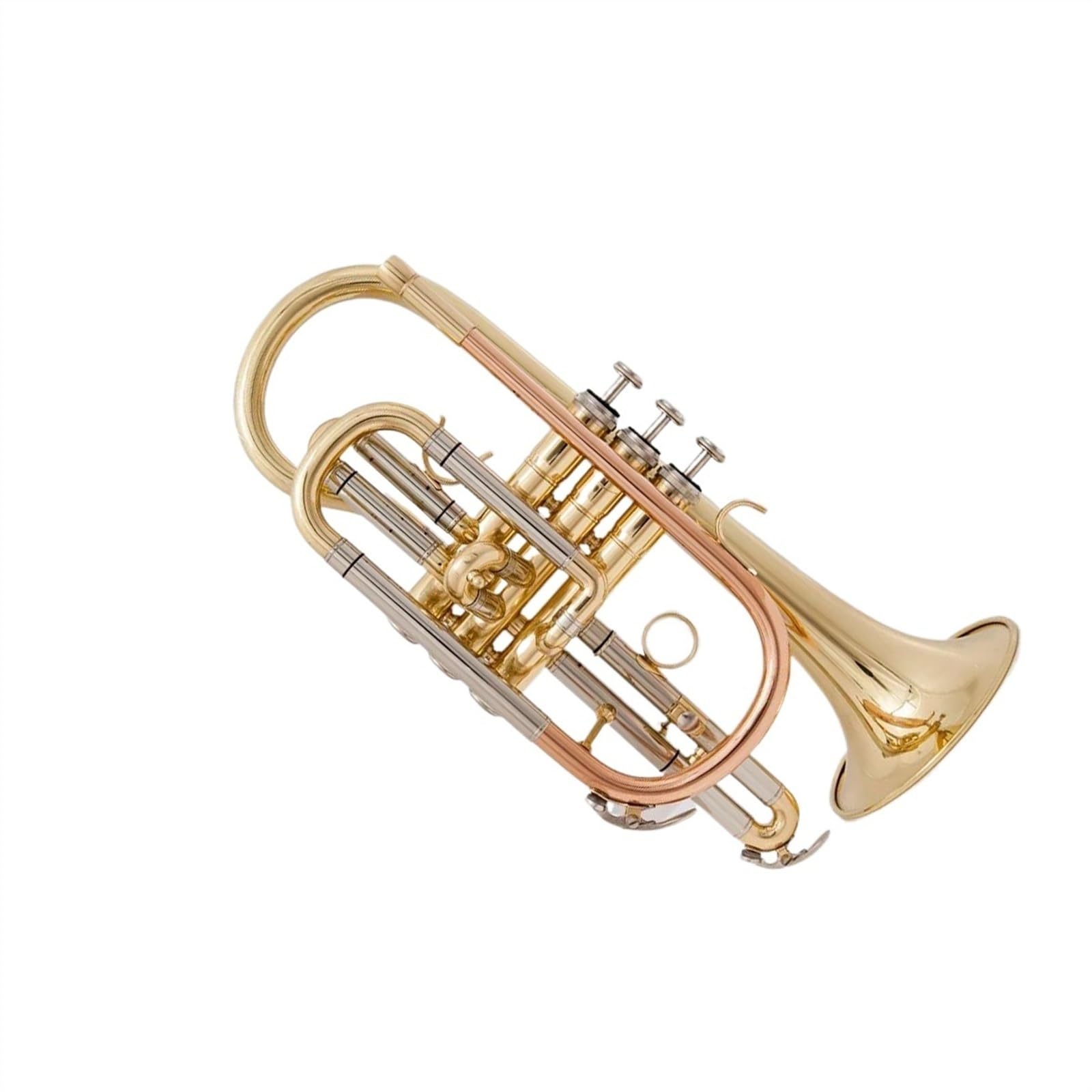 początkujących trąbka Bb Kornet Trąbka Mosiężna Międzynarodowy Instrument Muzyczny Z Futerałem Trąbka Instrument Dla Początkujących(Light Grey)