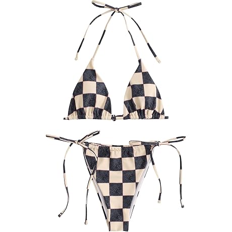 Chic Checkered Women's Swimsuit