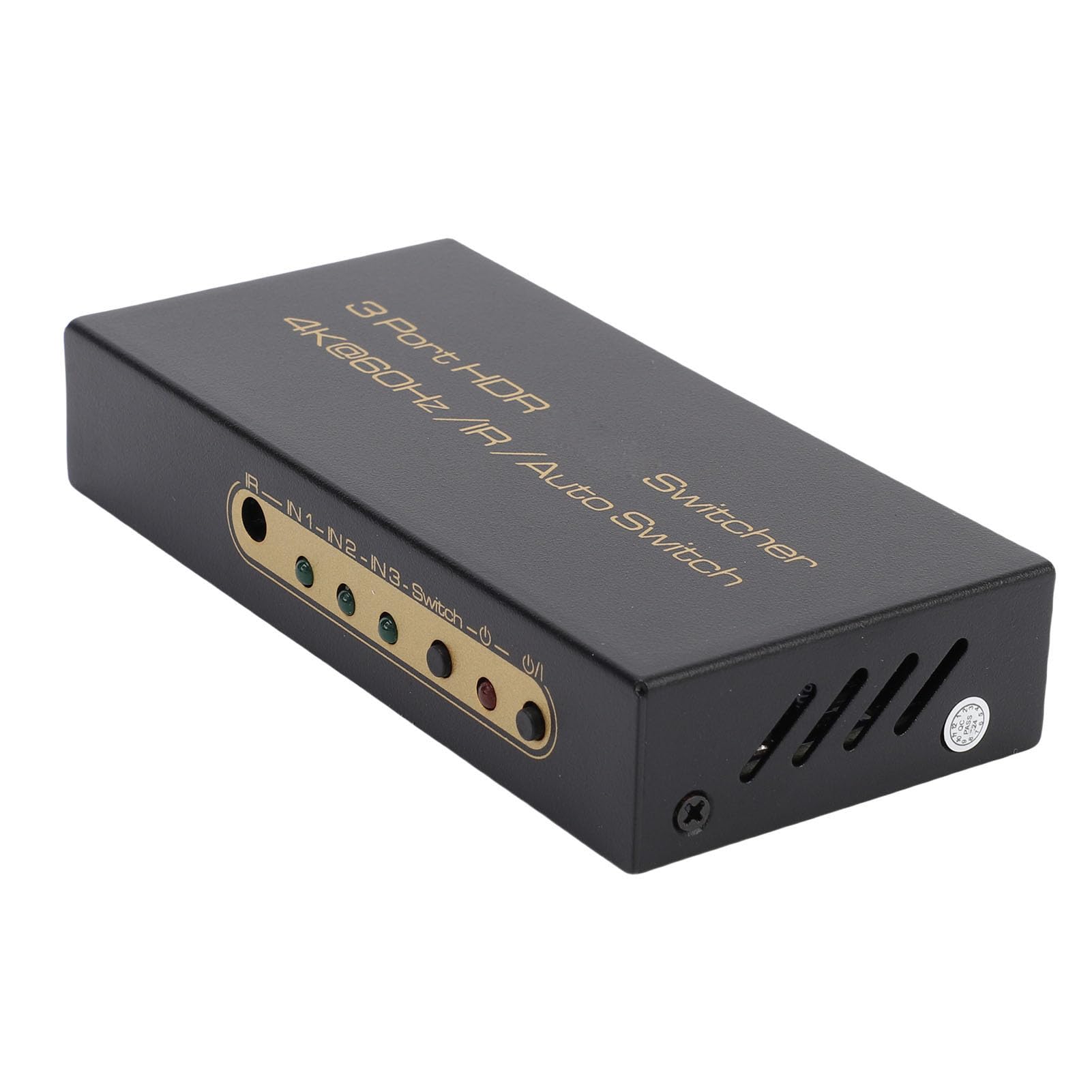 Zunate Commutatore 3 Ingressi e 1 Uscita, 24/50/60 Splitter Video Supporta 4K 60 Hz E 1080P Selettore Con Telecomando Compatibile Con Laptop, Pc, Tv, Videogiochi E Proiettori