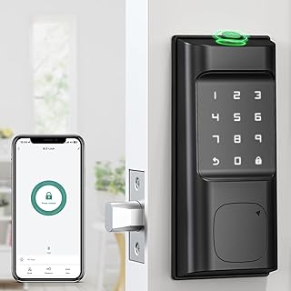 IRONZON Keyless Entry Door Lock Fingerprint Door Lock 5 in 1 Smart Door Locks for Front Door with App Control Biometric Door Lock Electronic Apartment Door Lock Digital Smart Door Lock TY152