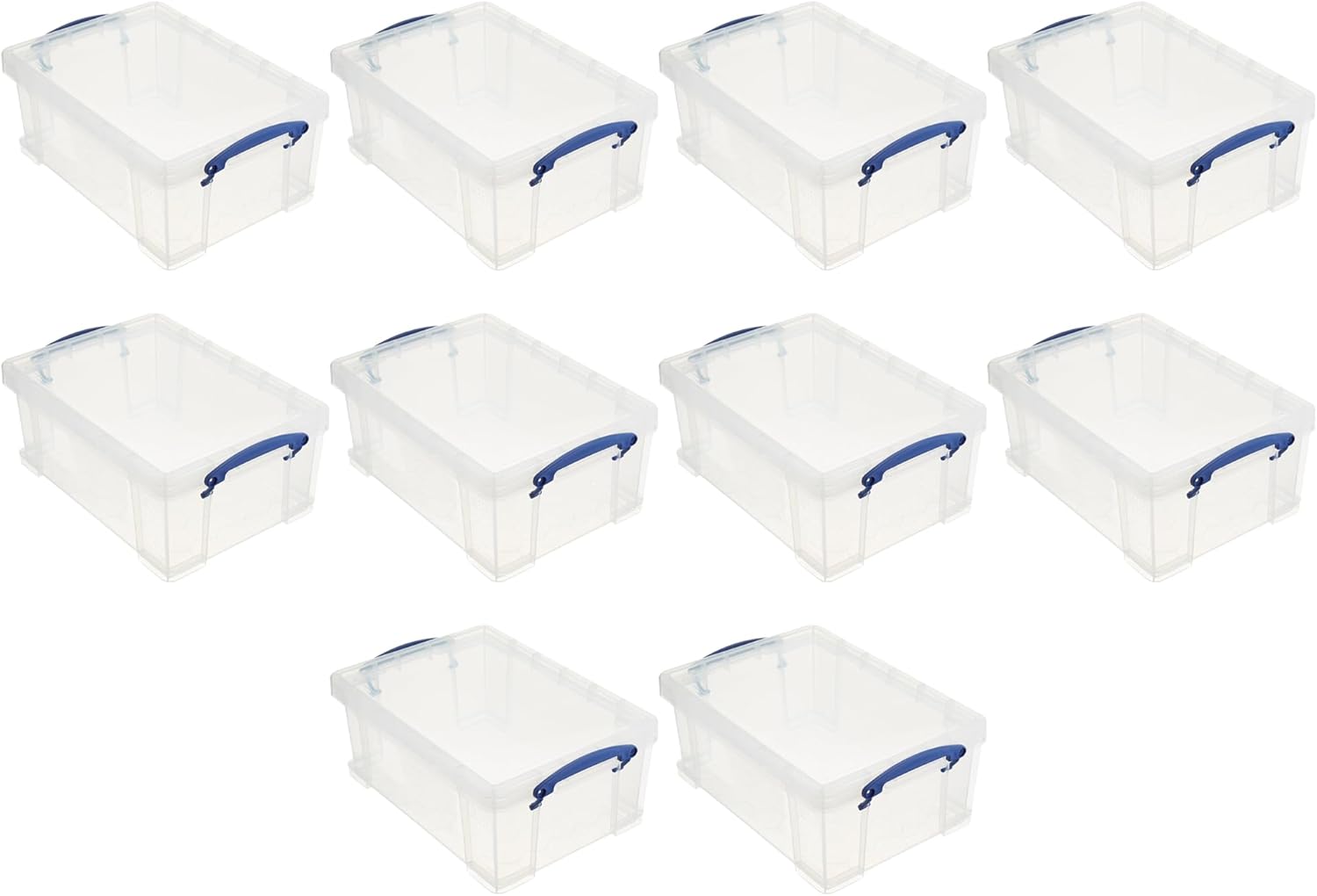 Really Useful Box Stackable 9 Liter Plastic Storage Container Bin with