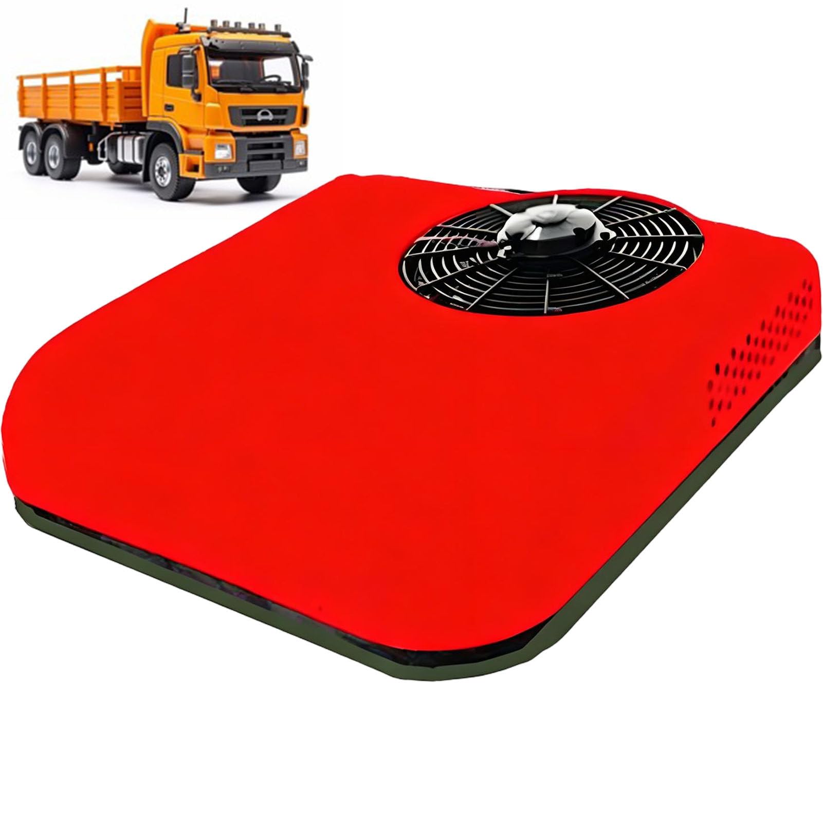 Air Conditioning Motorhome, Ultra Thin RV Roof, Top Air Conditioners, Universal Fit for Motorhomes, RVs, Camper and Trucks Red-24V