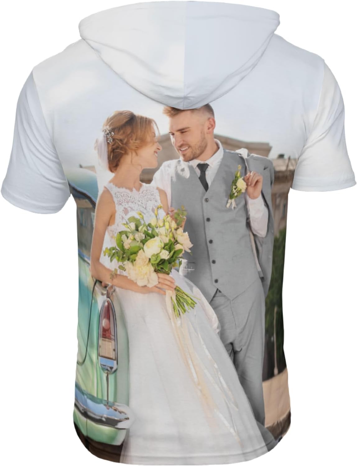 Custom Hoodie Shirts Bulk for Men Women Personalized Short Sleeve Shirts with Picture Text Logo Customized T Shirts Hood - Image 4