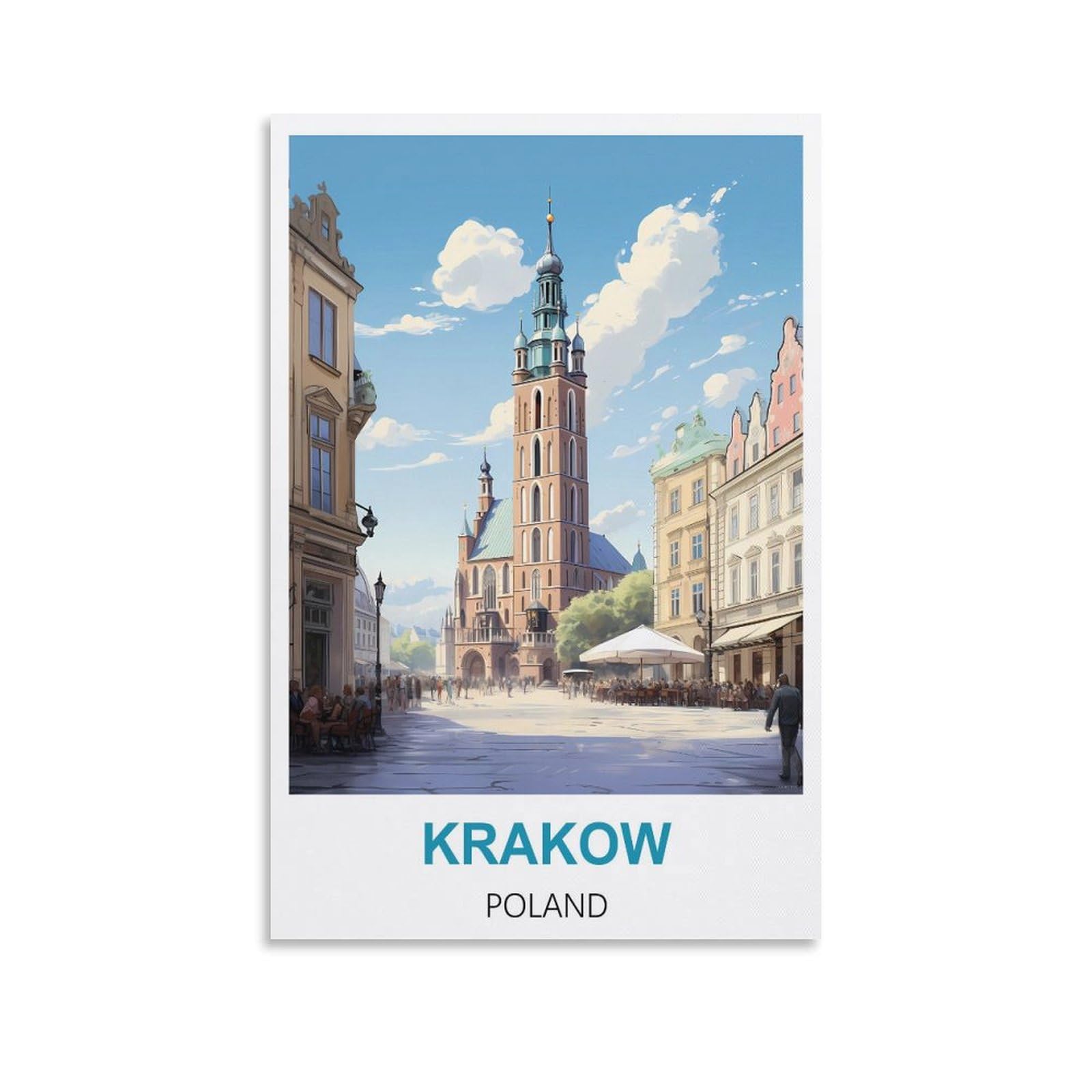 Vintage Metal Tin Signs Krakow Poland Art Retro Plaque for Bars Pub Playroom Man Cave Wall Decor 15x30cm