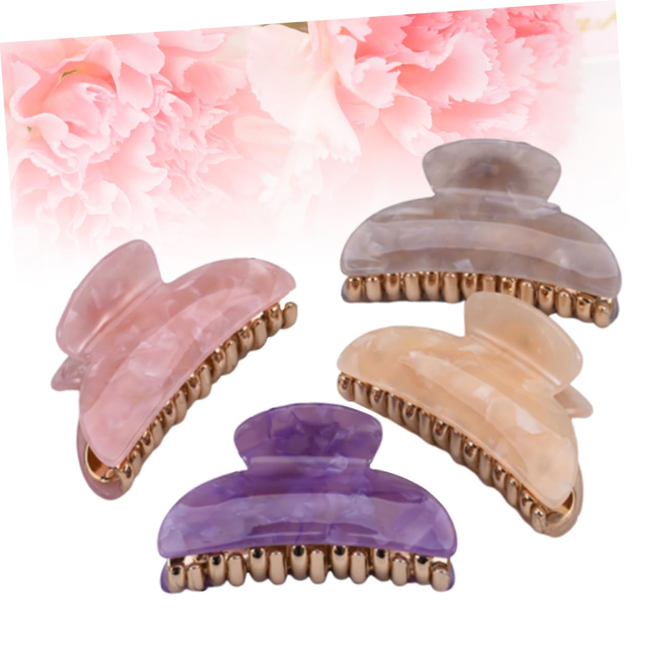 NOLITOY 4pcs Large Acrylic Hair Clips for Women Girls Claw Hair Accessories Smooth Styling Tools for Daily Wear Shower Face Cleaning Mixed Colors - Image 4