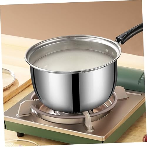 Miniatura 7 de HOMSFOU Olla de leche Calentador de leche Olla de cerámica Calentador de chocolate Olla de fusión Sartenes Sartén de metal Sartén Yukihira Sartén