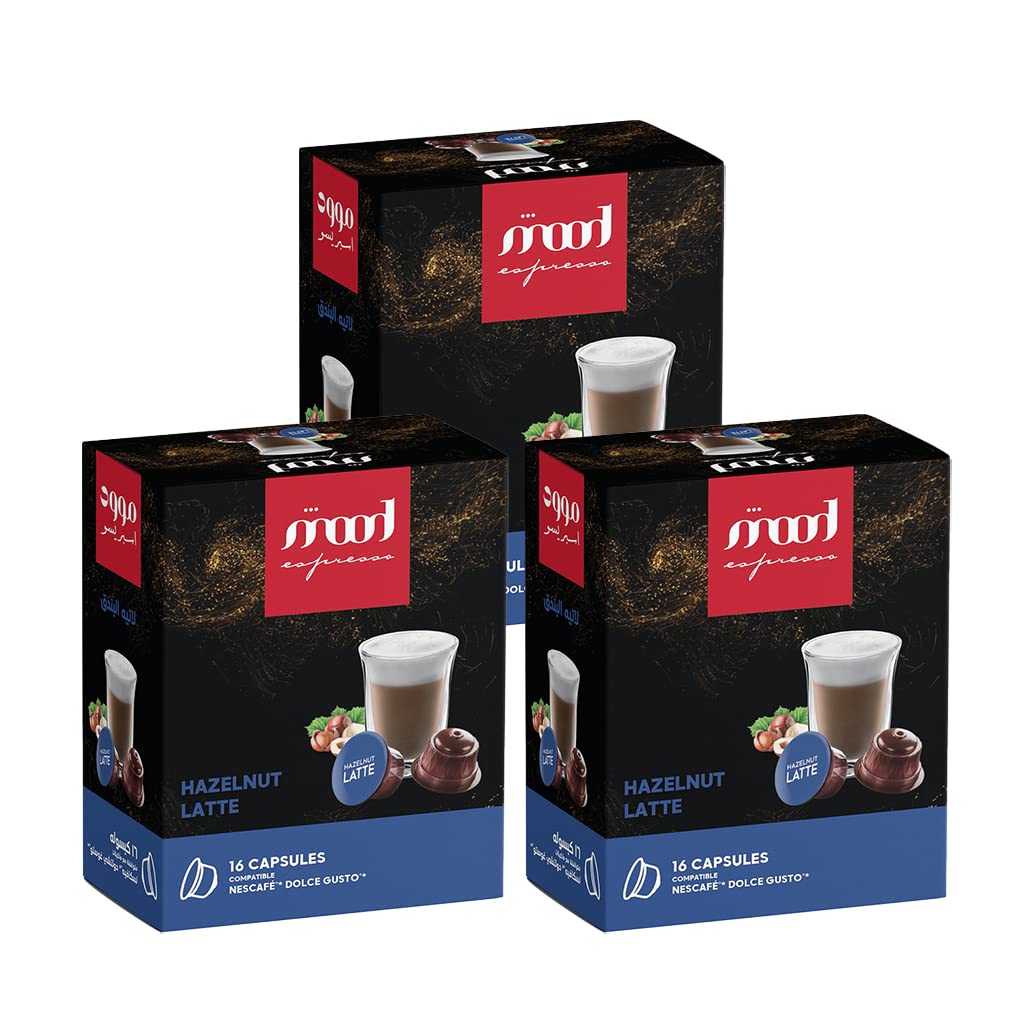 Mood Espresso - Dolce Gusto Compatible Coffee Capsules-Hazelnut Latte - 48 Pods