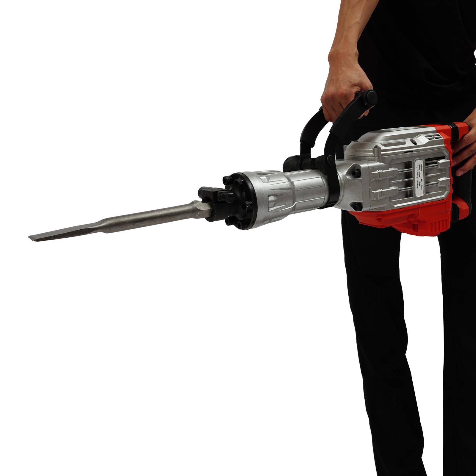Martillo de demolición, martillo de percusión, martillo de 1700 W, 60 J, martillo neumático con 1900 bpm, motor de cobre, mango de 360°, para demolición de concreto, piedra y pared