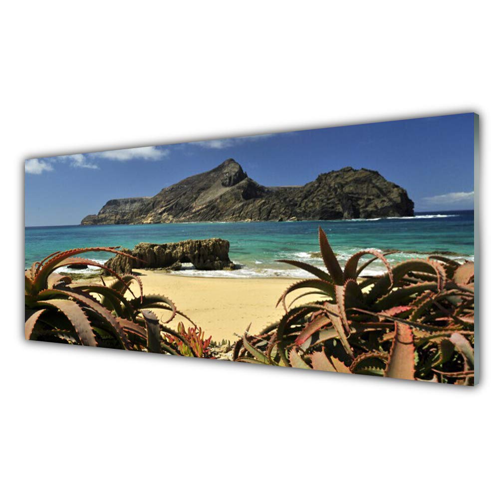 Impression sur verre trempé 125x50cm Tulup pour une déco de salon vue mer