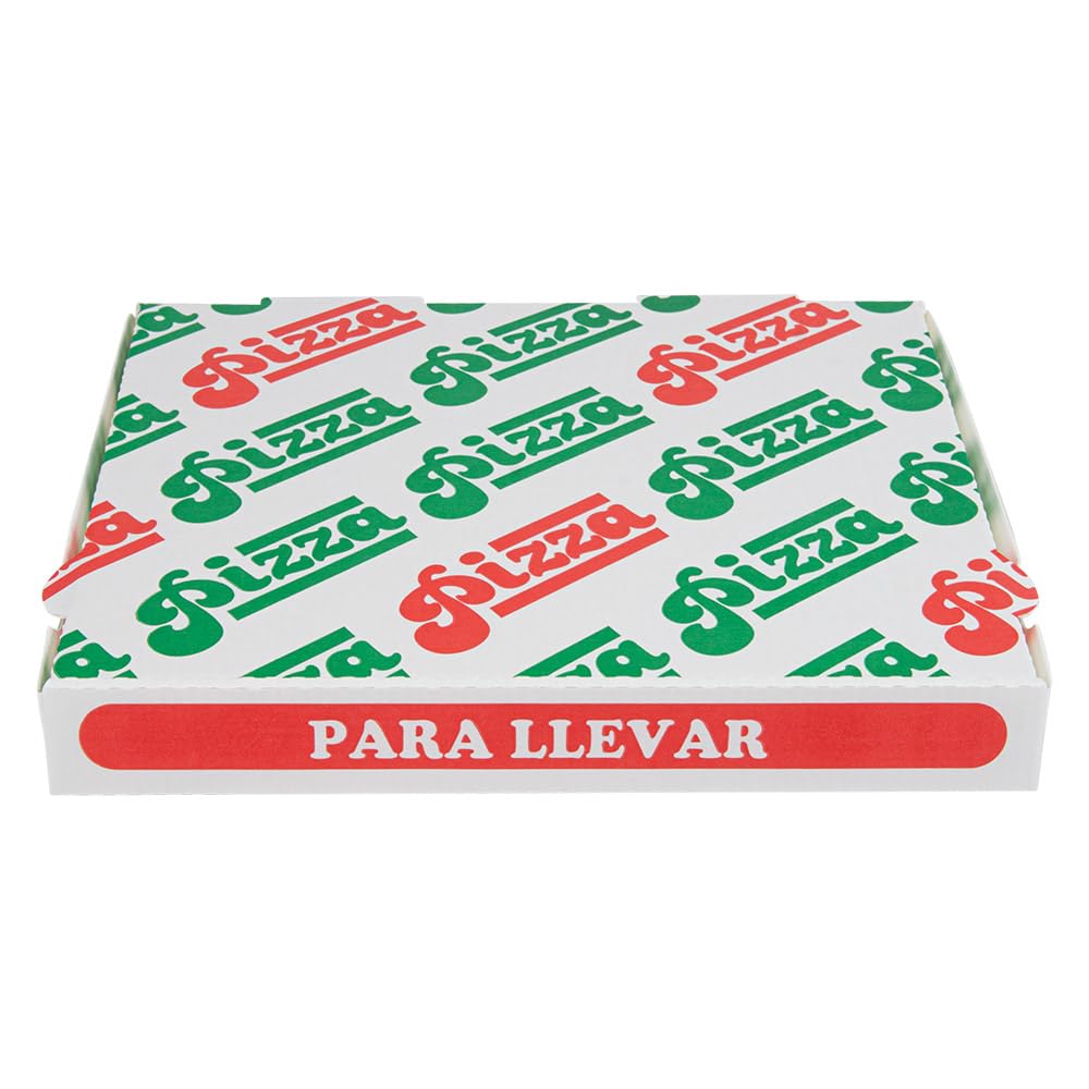 Garcia de Pou Scatole per pizza Thepack 24 x 24 x 3 cm Bianco Cartone Ondulato Microcanale 330 G/M2