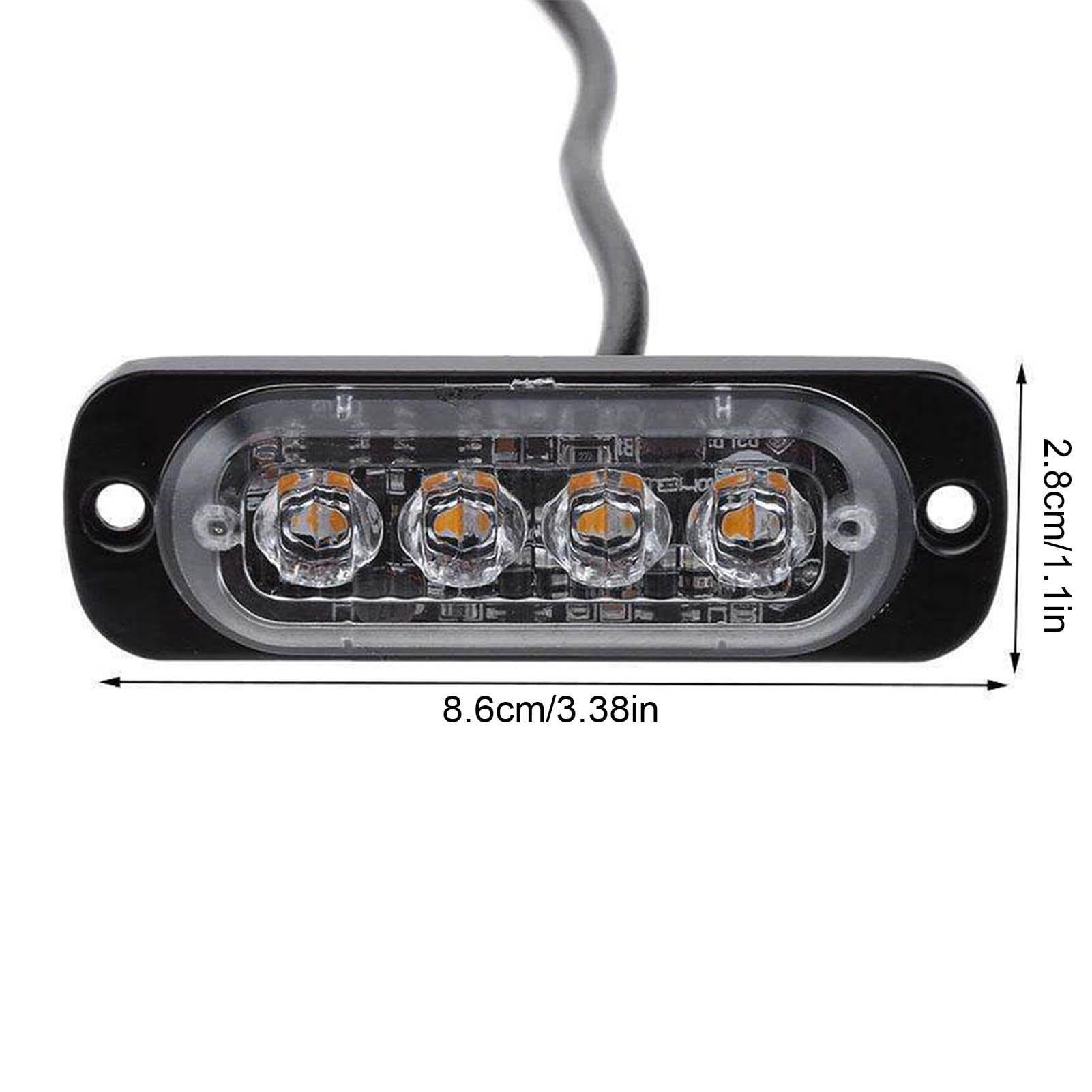 24v ストロボ点滅灯 Amazon | LED ストロボ ライト - 4 LED アンバー ストロボ