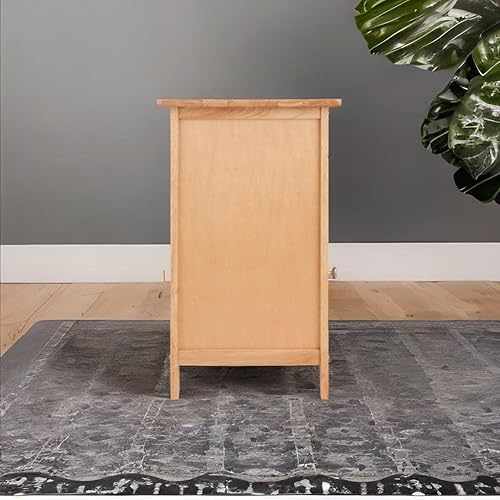 Miniatura 4 de Ergode Mesa decorativa Eugene de madera, diseño versátil y atemporal, acabado lacado transparente, cajón extraíble y compartimento inferior, fácil