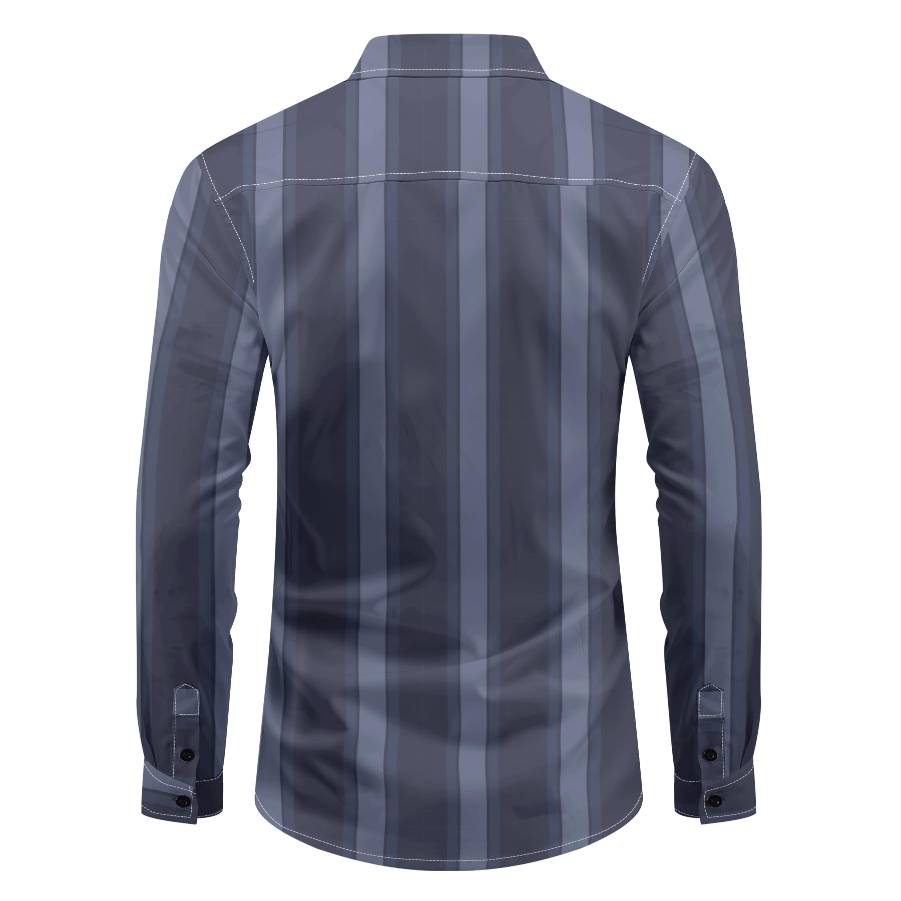 Allthemen Camicia da Uomo Maniche Lunghe Elegante Shirt Bottoni Estiva Slim Fit Tops Stampata Casual
