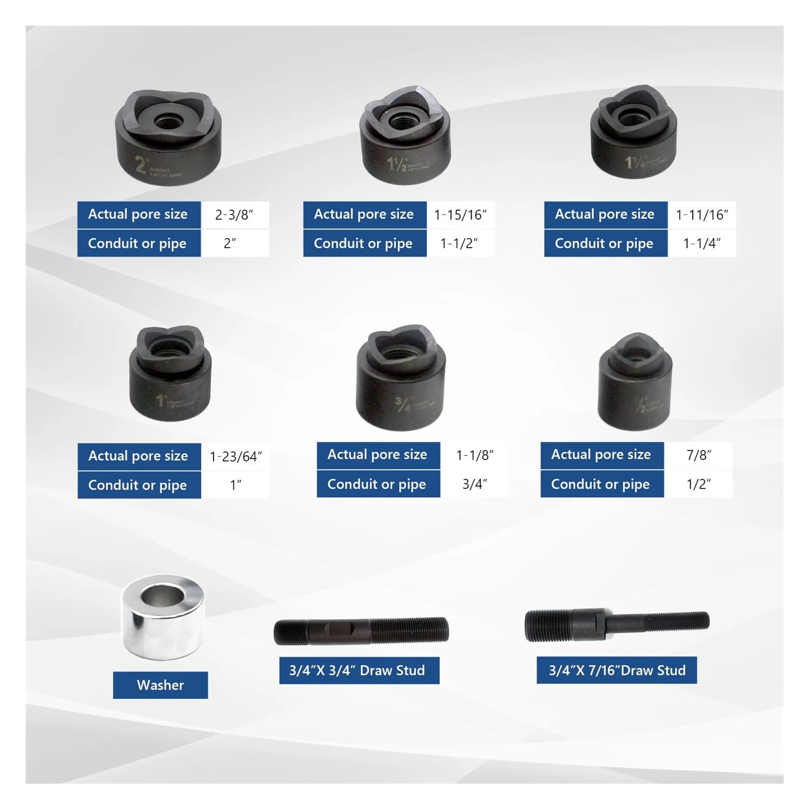 Herramienta hidráulica for perforar Agujeros, Herramienta hidráulica for Hacer Agujeros, TPA-8, Puede perforar de 22,5 a 61,5 mm en Acero Dulce de 3,5 mm. Amplia compatibilidad
