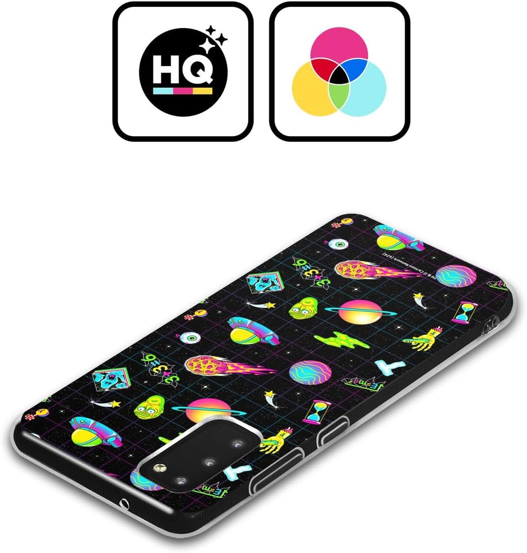 Head Case Designs Officially Licensed Rick and Morty Neon Pattern Season 3 Graphics Gel Case [Military Grade Protection] Compatible with Samsung Galaxy S23 Ultra 5G and Compatible with MagSafe