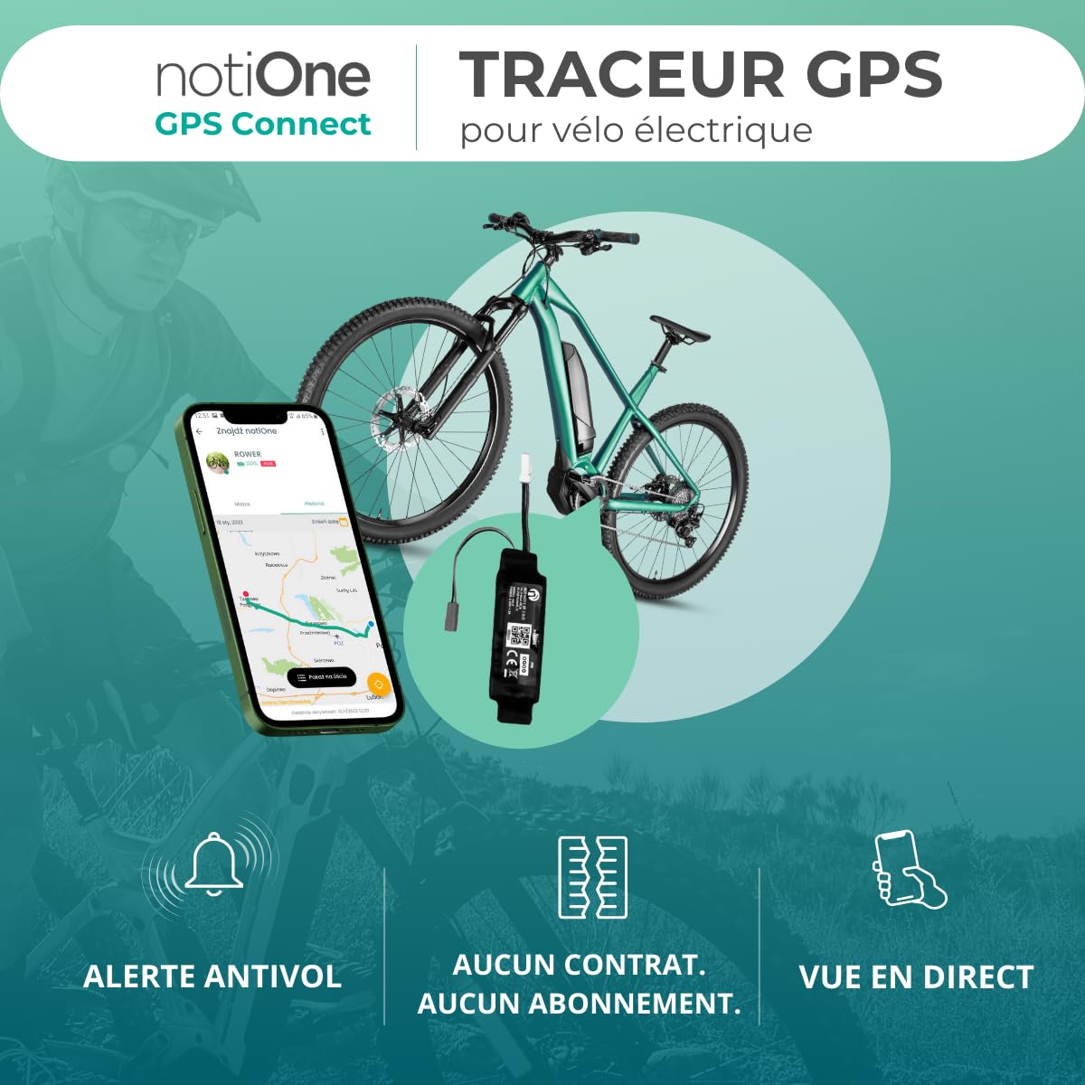 Traceur GPS pour E-Bike avec Moteurs Ananda | Tracker GPS Vélo sans Abonnement | Localisation en Temps Réel, Géorepérage, Alerte Antivol | Roaming Européen