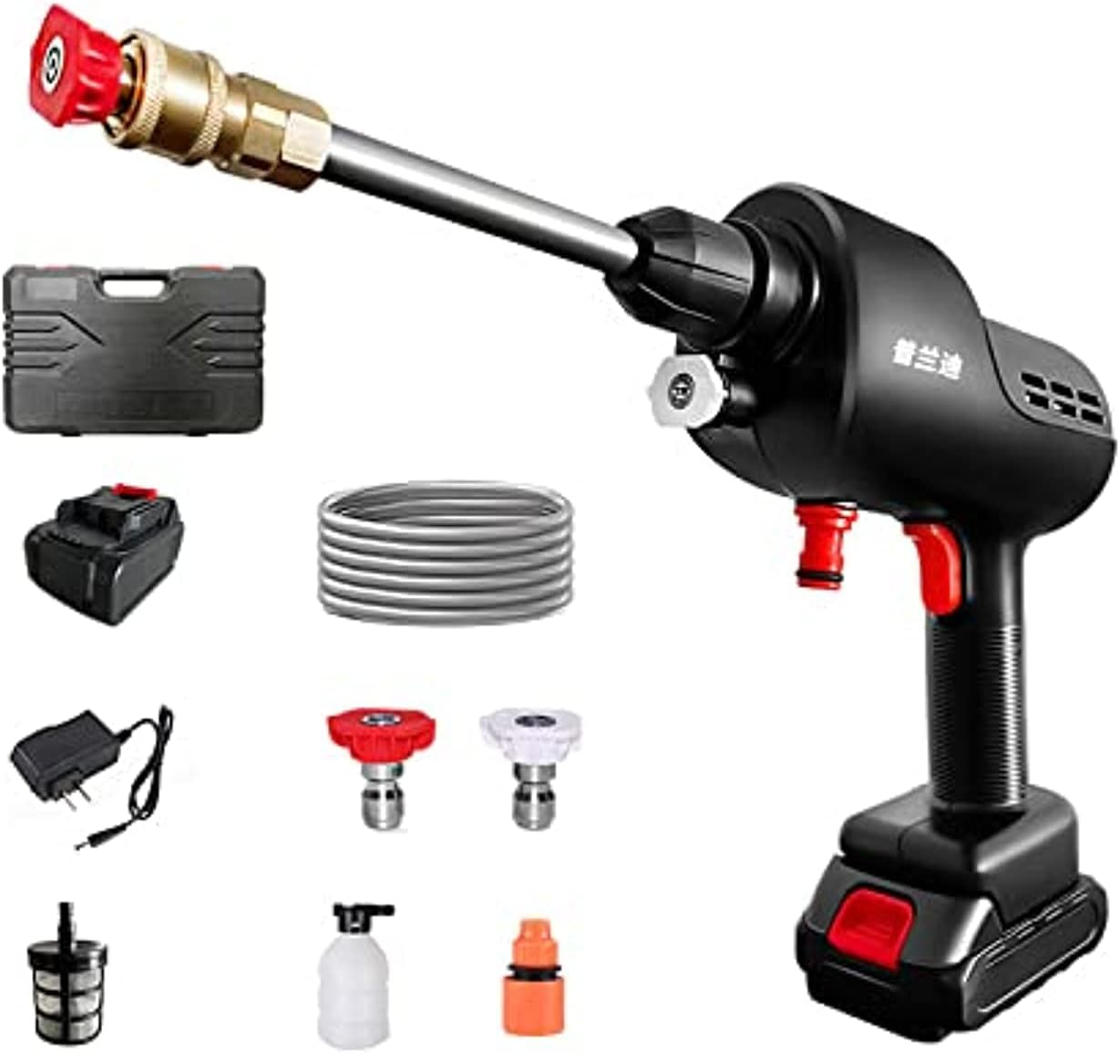 Jorunb High Pressure Washer Gun High Power Washer Water Spray Gun with Long Wand 160bar Cleaning Tool for Washing Car Machine Watering Plants
