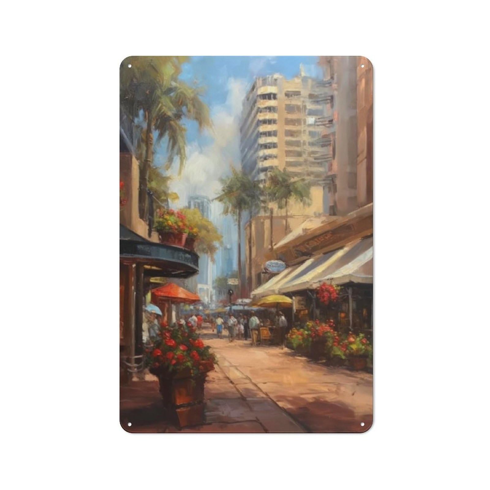 Junmoney San Diego Art Usa Tin Wall Plaque 30X20cm With For Home Bar Wall, For Kitchen And Home Bar Decor, For Home Office And Studio Walls