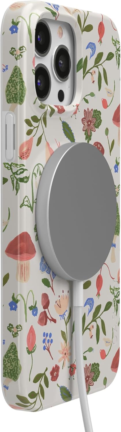 Casely iPhone 13 Pro Case | Garden Party | Mushroom Floral | Compatible with MagSafe | Classic Ultra Slim Design