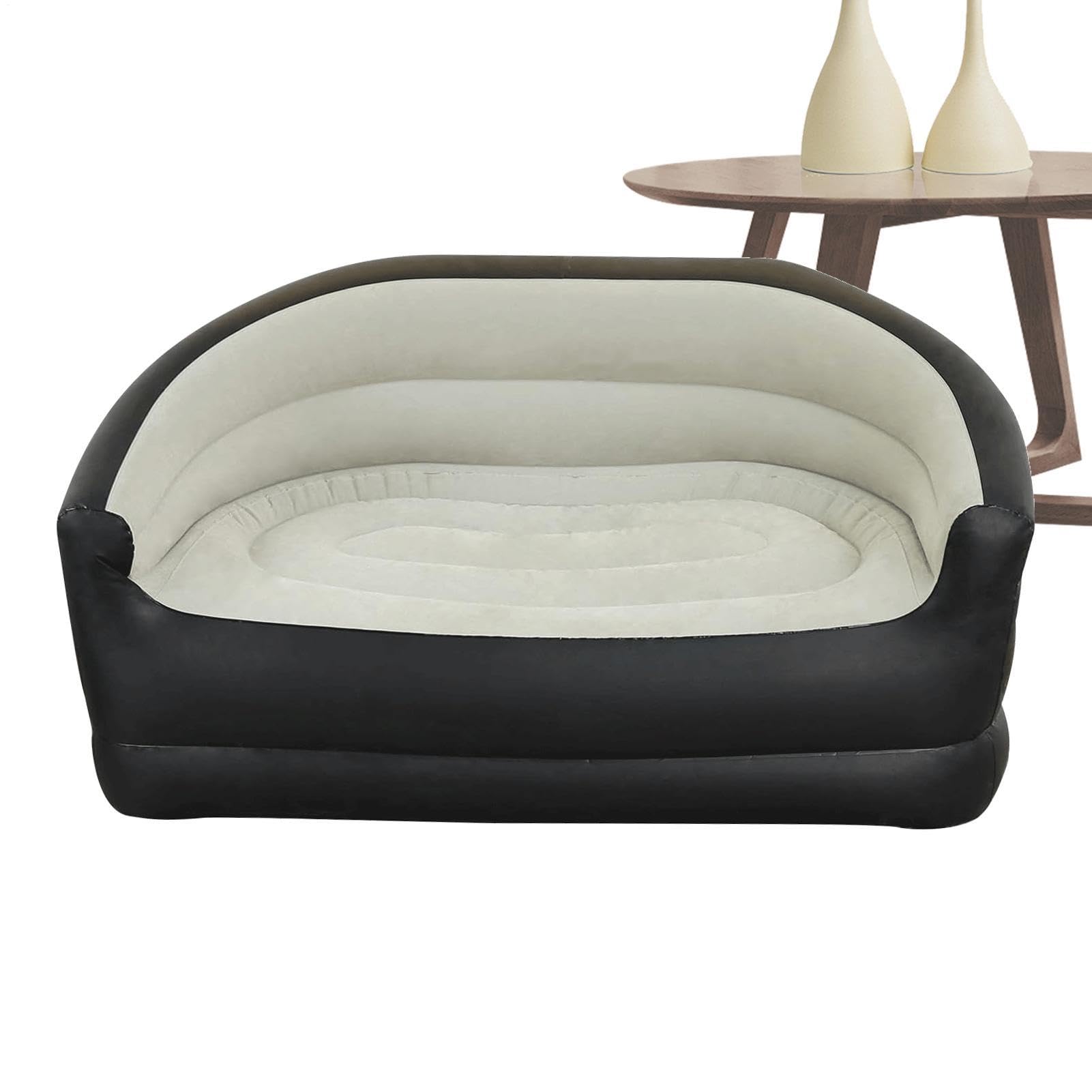 Canapé gonflable portable avec pompe et accoudoirs pour adulte et enfant