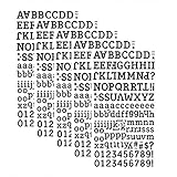 Black Glitter Alphabet Letter Stickers 5 Sheets