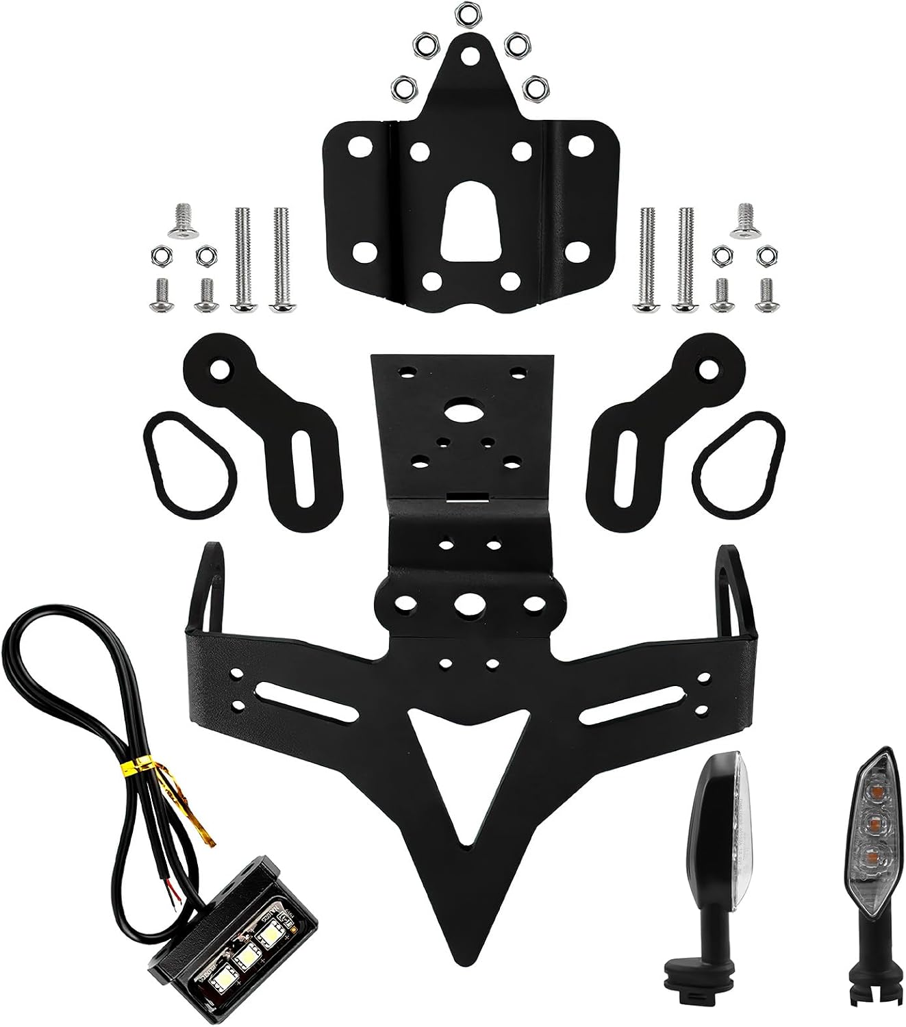 for Yamaha MT-07 MT07 FZ-07 2013-2025 Motorcycle Tidy Tail Fender Eliminator License Plate Bracket Holder(with LED Turn Signals)