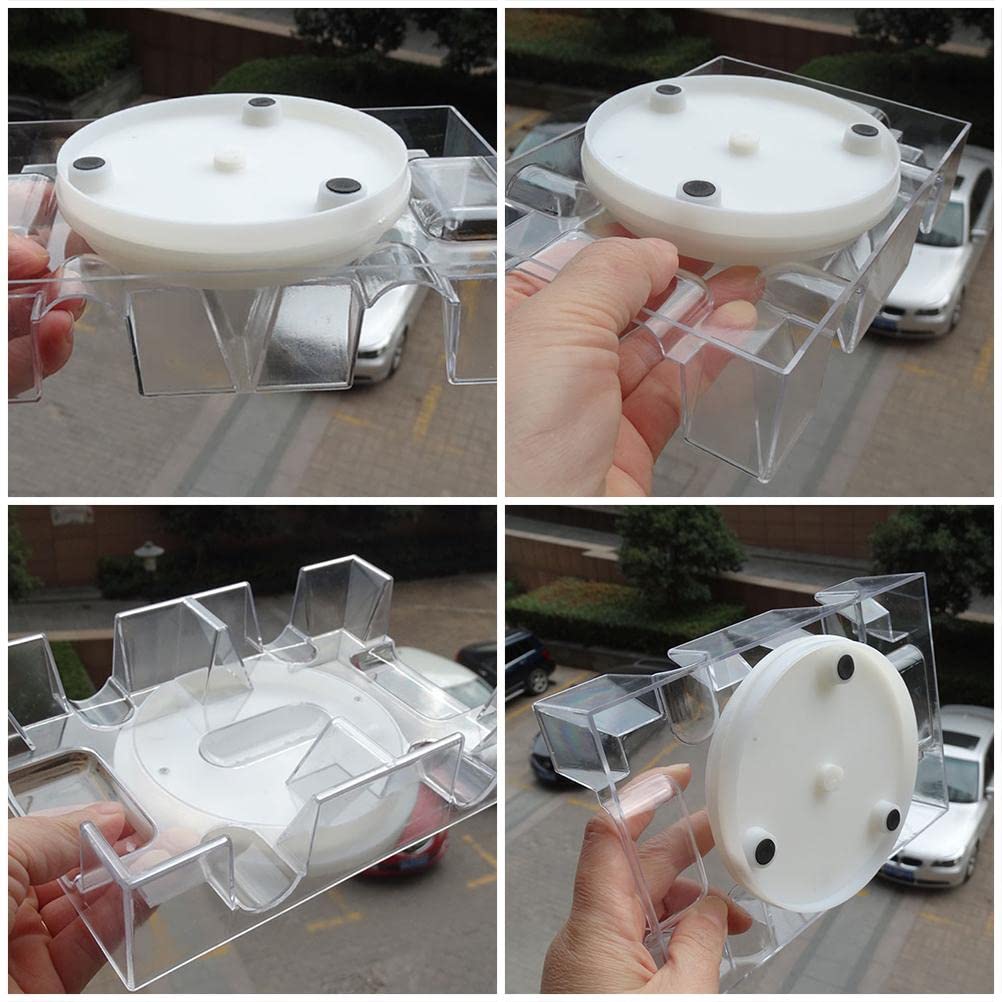 Bandeja giratoria para cartas de 2 barajas/6 barajas, práctico soporte para cartas ideal para organizar juegos de cartas