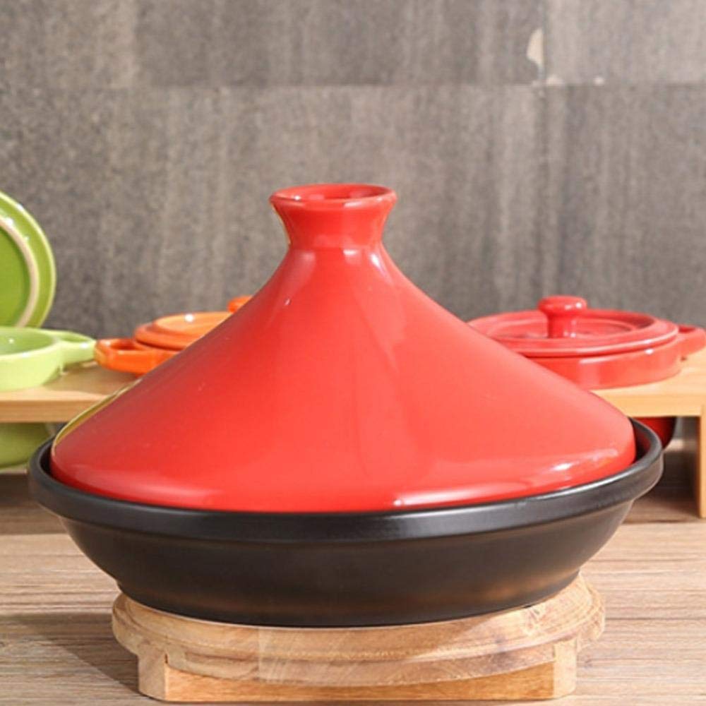 Casserole en céramique pot à ragoût terre cuite faitout solide spodumène
