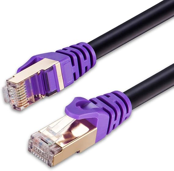 for Router Cat 8 Cable 20 ft Gaming Modem PC JewMod Cable Cat8 Outdoor Indoor