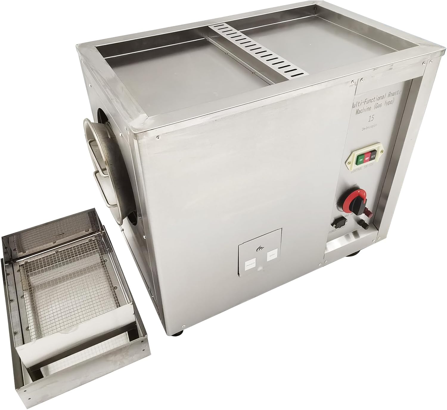 Full-Automatic Gas Type Coffee Bean Roaster 16.5LBS Electric Stainless Steel Coffee Roaster Nuts Bean Roasting Machine 110V 80W