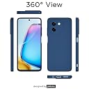 Pikkme Back Cover Camera Protection Shockproof Soft Matte Silicone Back Case for Vivo T3x 5G / Vivo Y200i 5G (Blue) gallery image