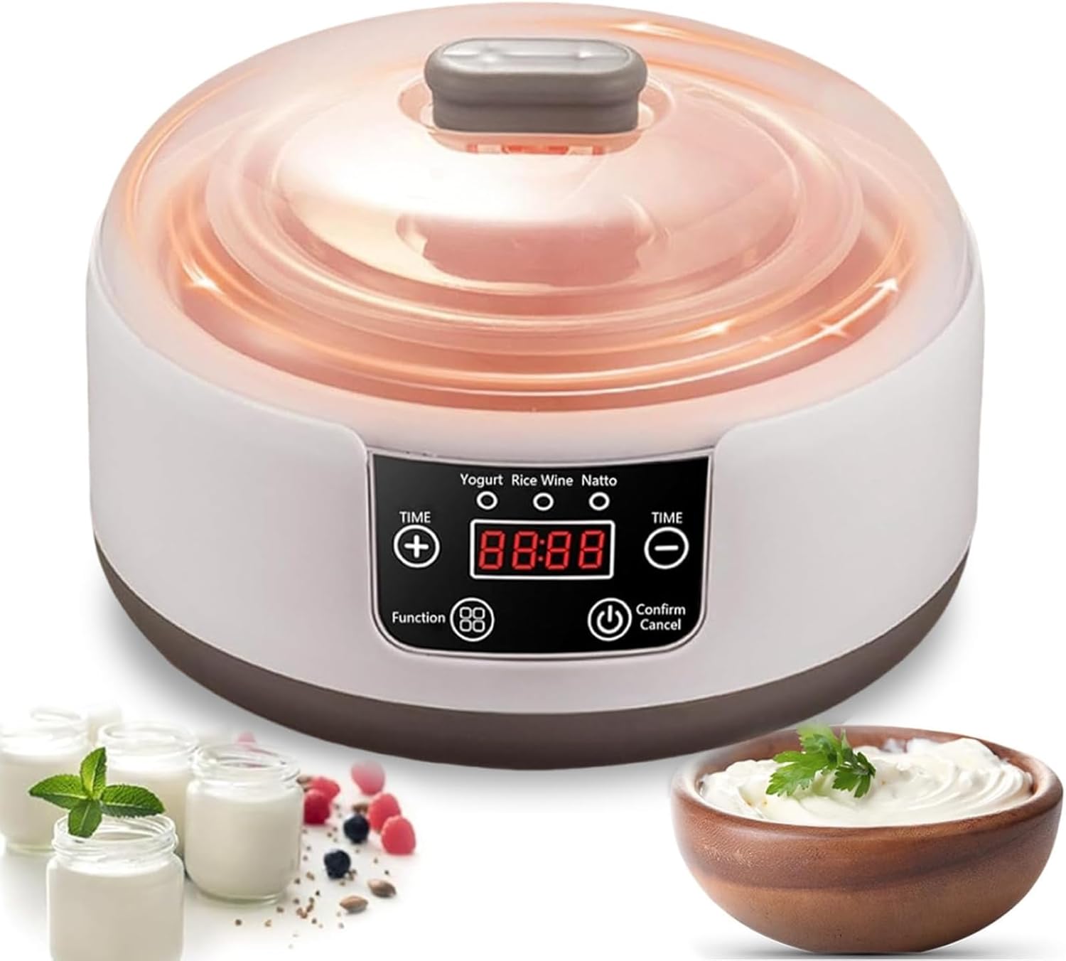 Probiotic Yogurt Maker 36 Hour Temperature Control for Home Make Soft Serve Yogurt Make Base