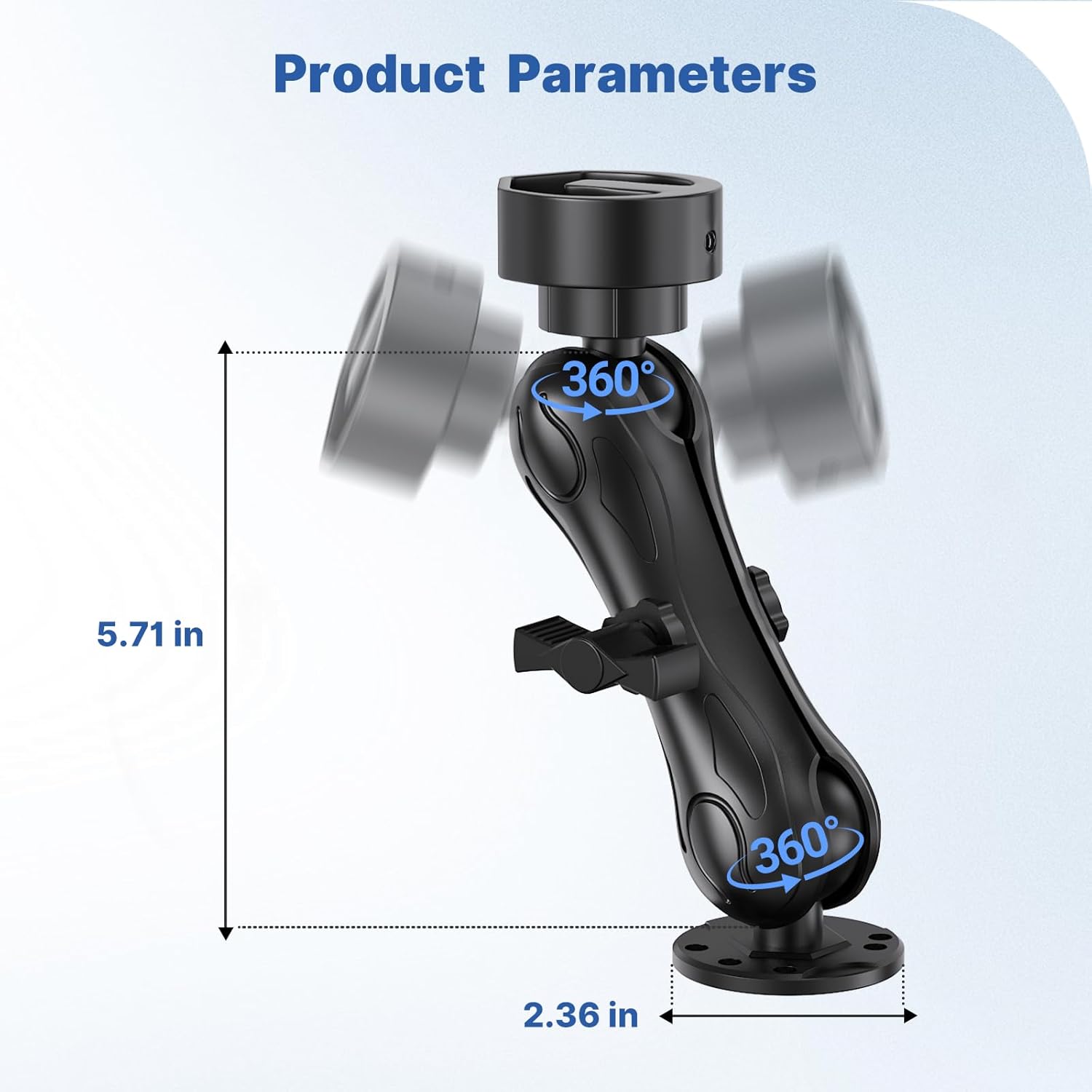 2025/2024 Starlink Mini Mount, Corrosion-Resistant Marine-Grade 6061 Aluminum Alloy Starlink Mini Fixed Mount with Universal Pipe Adapter & Steadier 1.5" Ball Head for Boat,Yacht, Sailboat, Trawler