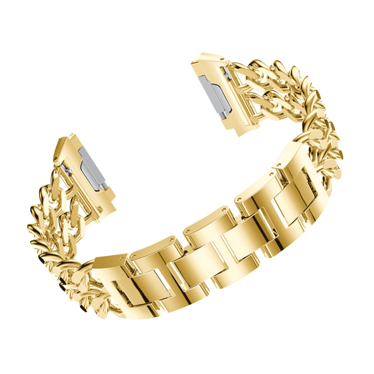 jojofuny Bracelet De Montre Intelligent Chaîne À Double Rangée Chaîne En Denim Chaîne En Acier Inoxydable Intelligente