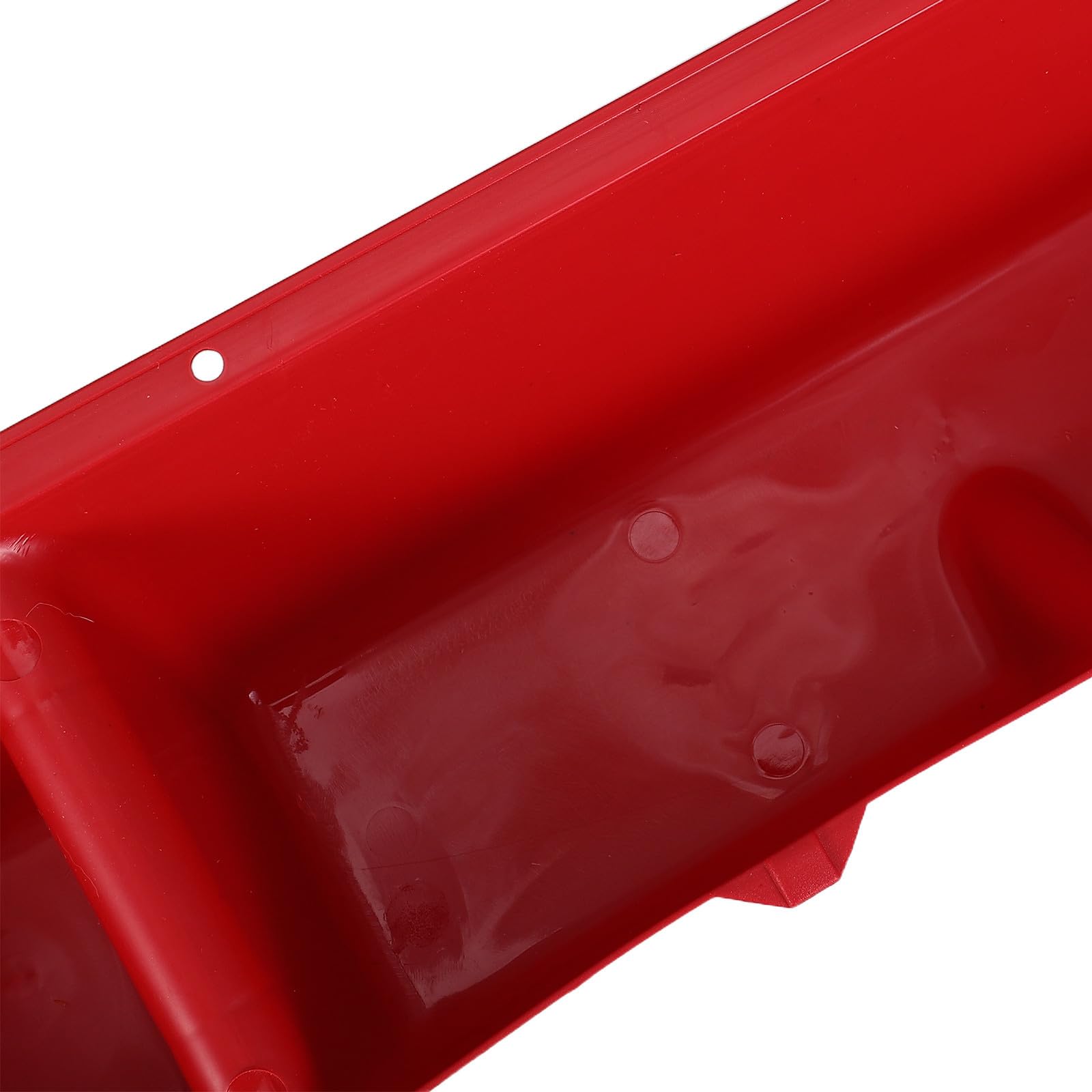 Mangiatoia Sospesa per Pollame 4 Pezzi in Plastica Rossa Scomparti Multipli, Bordo Anti-sgocciolamento, Facile da Smontare e Pulire per Spazi Confinati e Ambienti Umidi