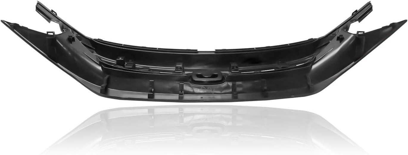 Grille - Cooling Direct Compatible/Replacement for 71121TBAA01 16-18 Honda Civic-Sedan, 16-18 Coupe - Matte-Gray - Textured - With Emblem Provision