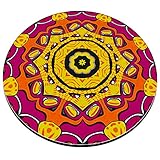 Hippy Sunshine - Round Mouse Pad Thick Rubber Hot Plate Trivet