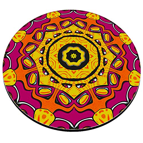 Hippy Sunshine - Round Mouse Pad Thick Rubber Hot Plate Trivet