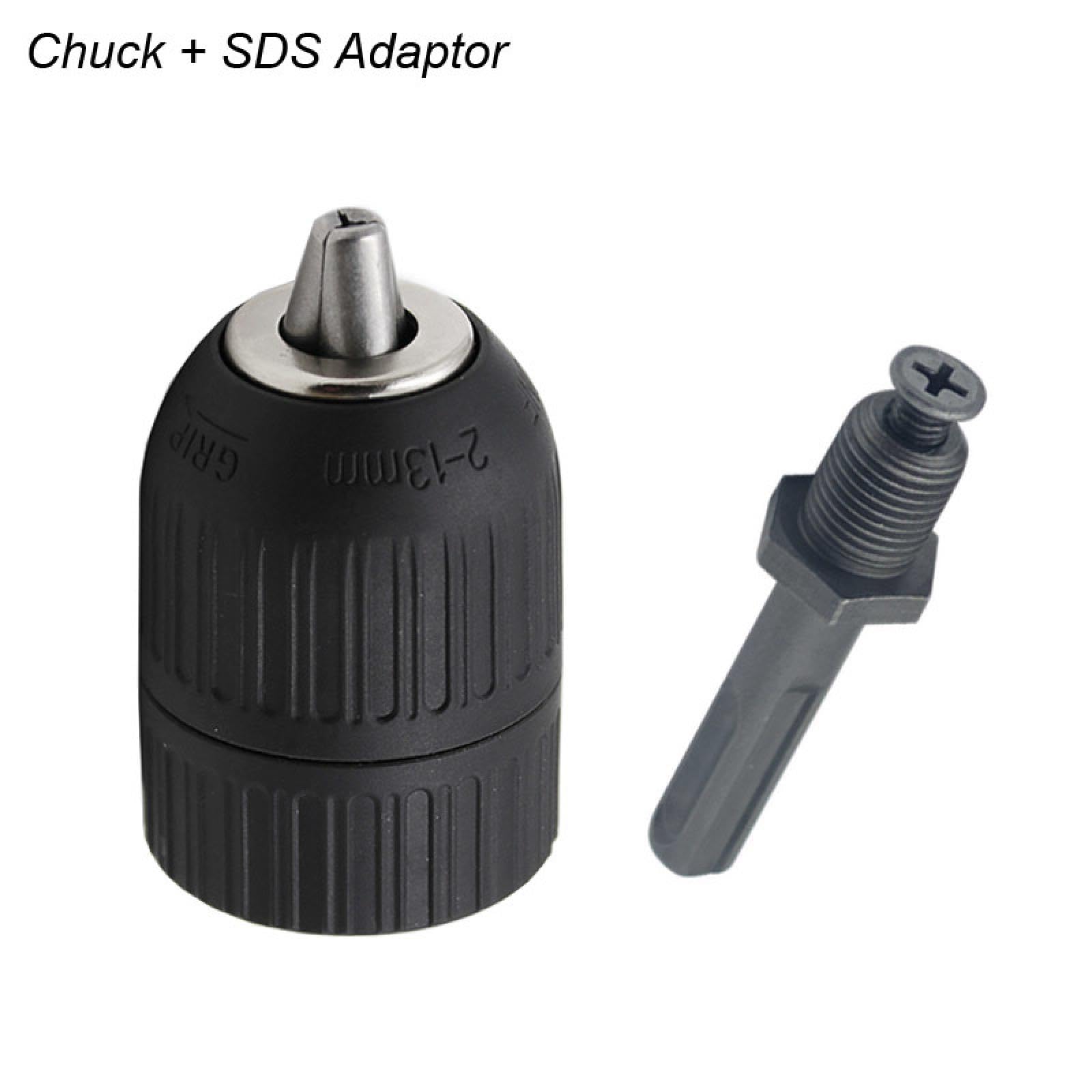 Uchwyt wiertarski bezkluczykowy 2-13 mm Konwerter 1/2"-20 gwintów Adapter szybkiej wymiany Klucz udarowy sześciokątny 1/4" Wiertło (adapter uchwytu SDS)