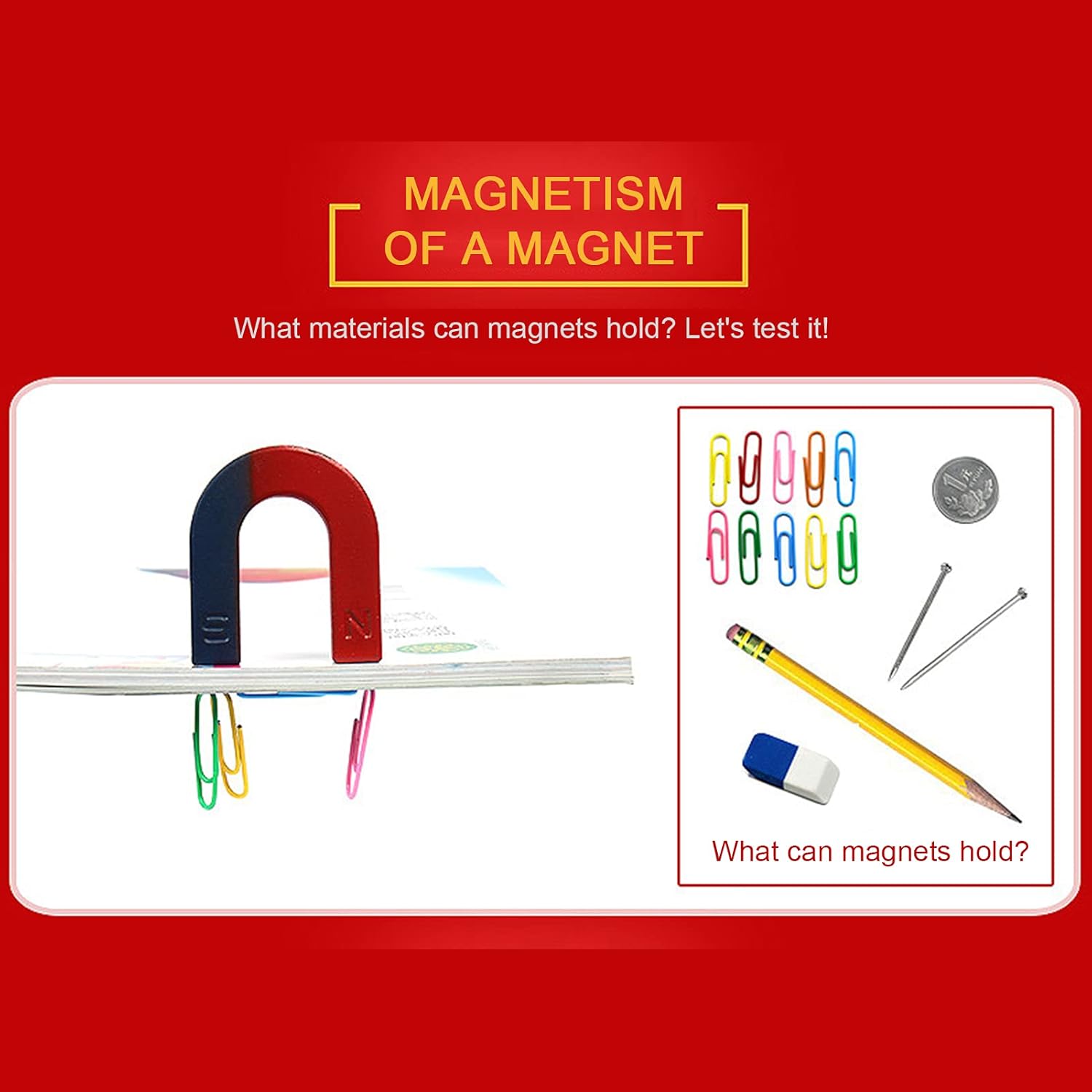 Multi-Function Fun Teaching Magnet Set Physics Experiment Box Electromagnet Experiment Equipment Educational Toys for Elementary School Students